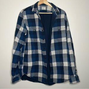 J. Crew Navy and White Checkered Shirt